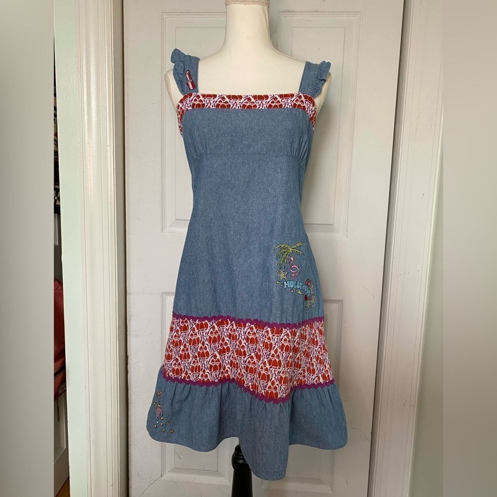 90s Hollywood Funk Laura for Topshop Denim Dress